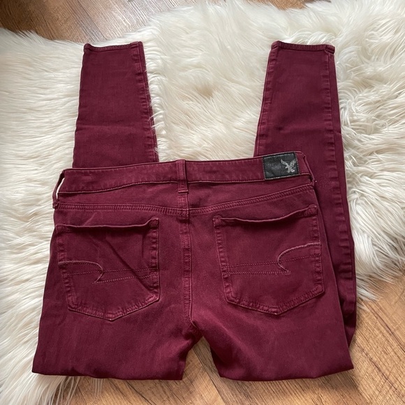 AMERICAN EAGLE Burgundy Jeggings - Picture 5 of 5